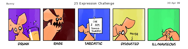 25 expressions of bunny (5/5)