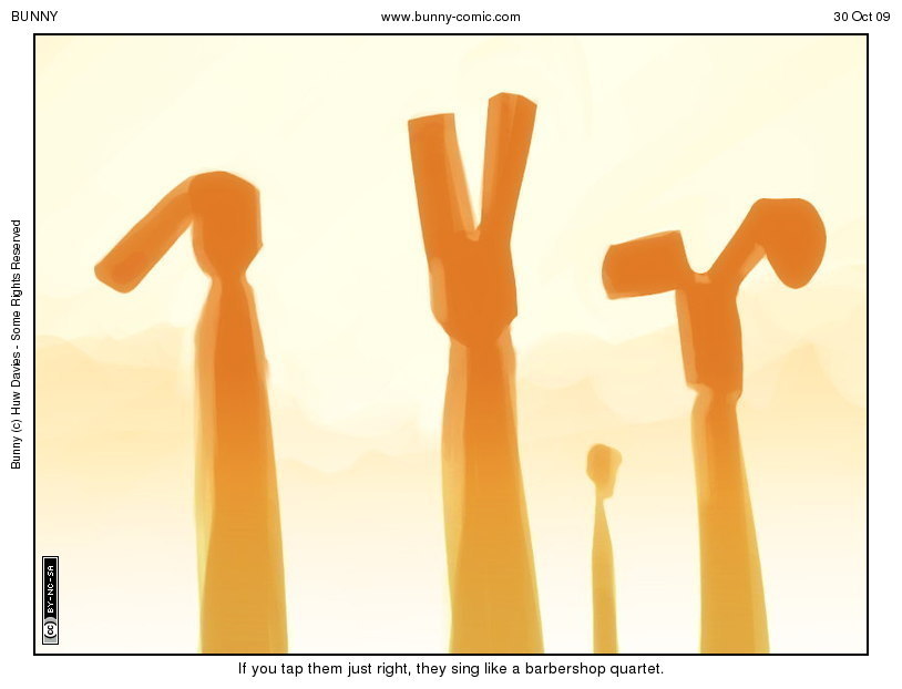 statues in the mist